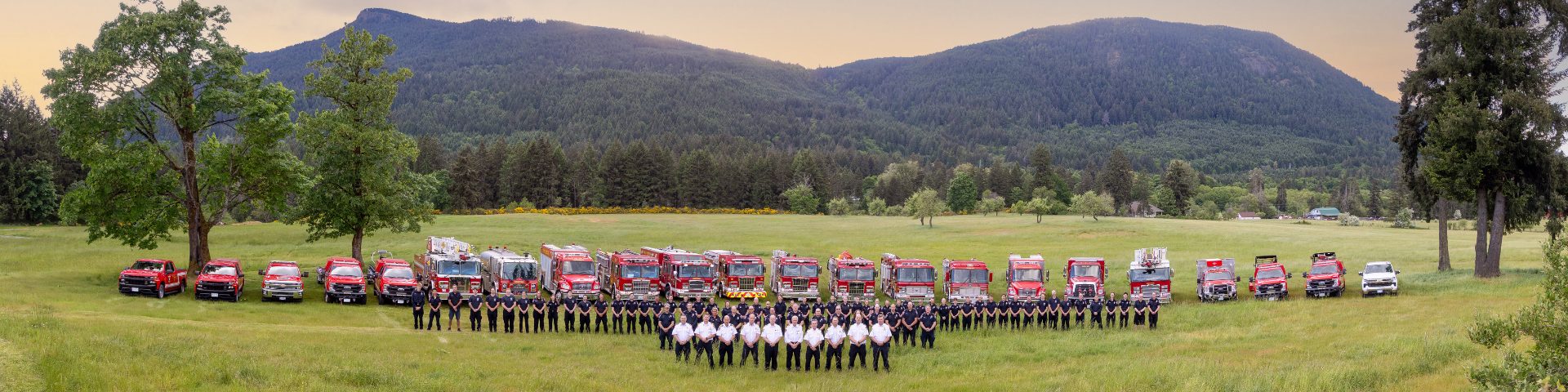 North Cowichan fire department aerial view
