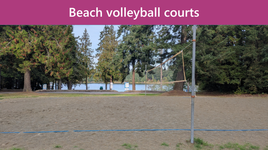 Beach volleyball court